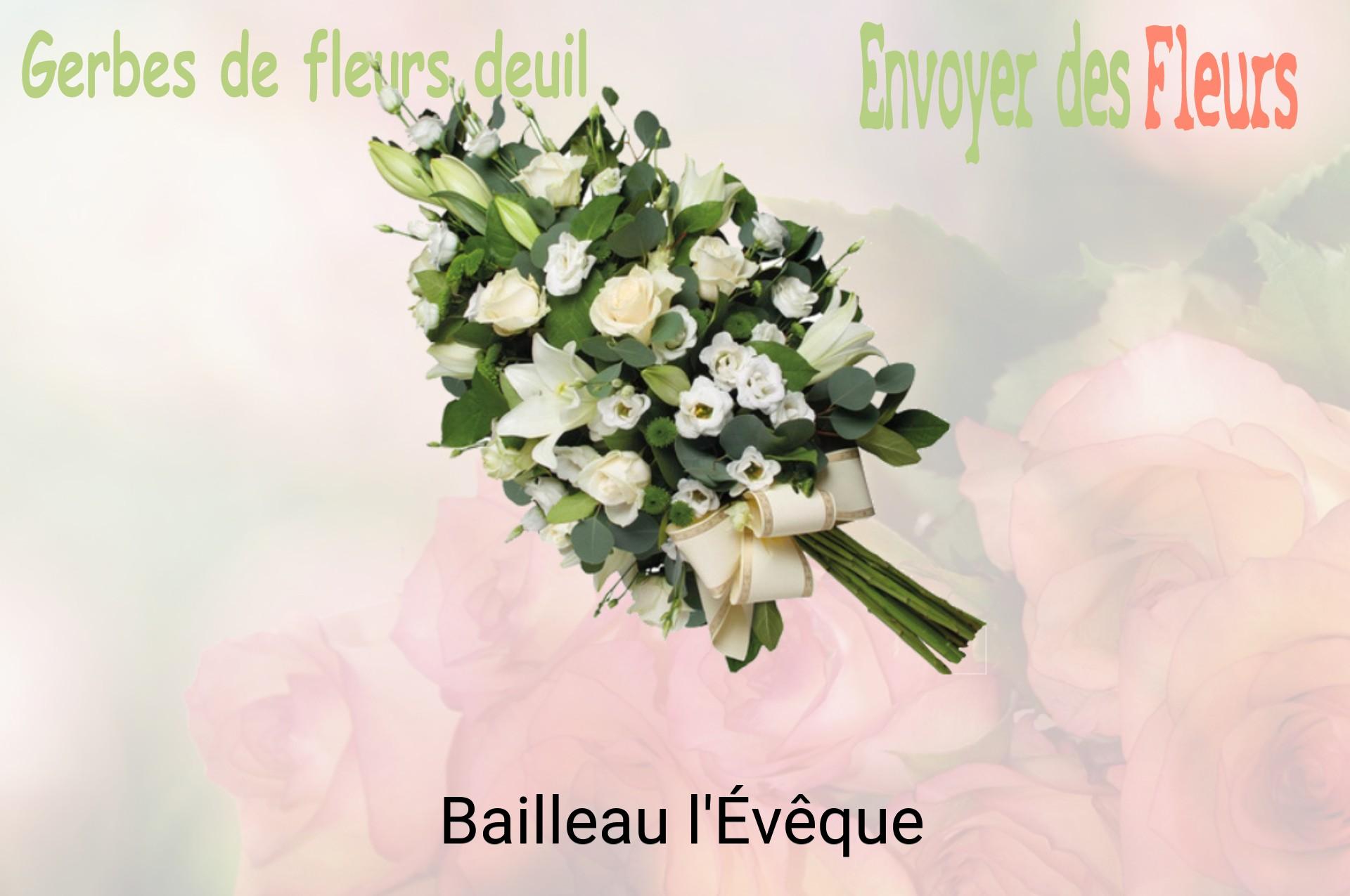 Gerbe de fleurs de deuil livrée à Bailleau-l'Évêque